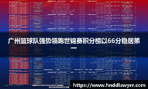 广州篮球队强势领跑世锦赛积分榜以66分稳居第一